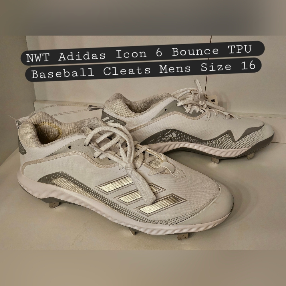 NWT Adidas Icon 6 Bounce TPU Mens Baseball Cleats Size 16